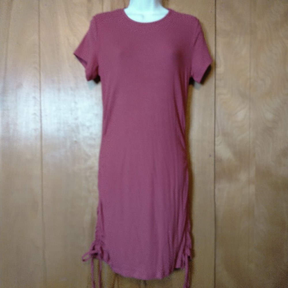 NENONA WOMEN'S MEDIUM SHORT SLEEVE SIDE DRAWSTRING DRESS NEW